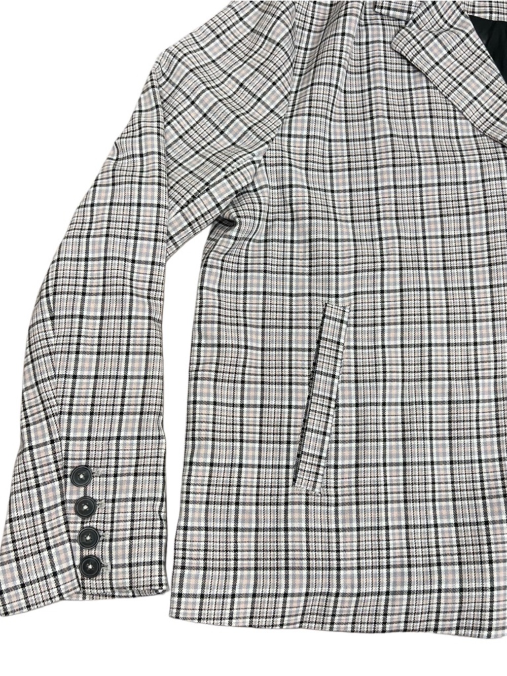 Free People We The Free Cali Plaid Blazer Jacket XL Oversized Preppy - Picture 6 of 9